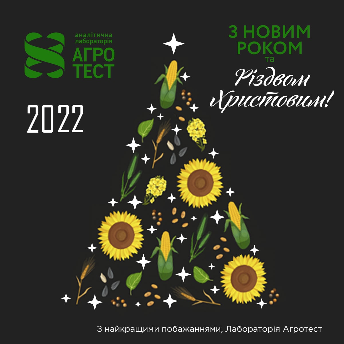 The agrotest laboratory team congratulates you on the new year and christmas!